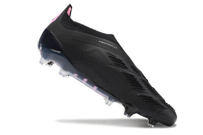 Adidas Predator+ 24 Elite Laceless FG Football Boots - Black/Pink