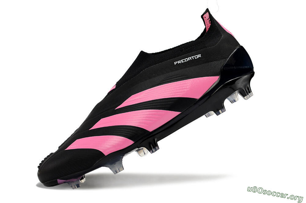 Adidas Predator+ 24 Elite Laceless FG Football Boots - Black/Pink 5