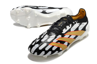 Adidas Predator 24 Elite FG Football Boots - White/Black/Gold