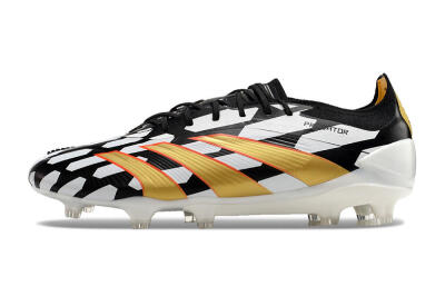 Adidas Predator 24 Elite FG Football Boots - White/Black/Gold