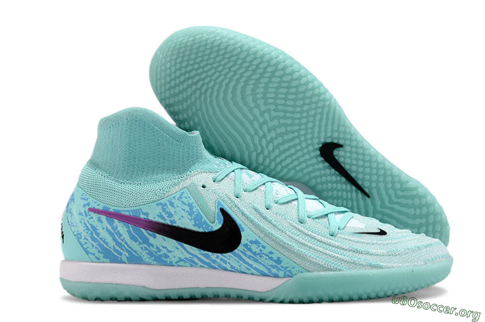 Nike Phantom Luna Elite NU IC Football Shoes - Jade/Black/Purple 2