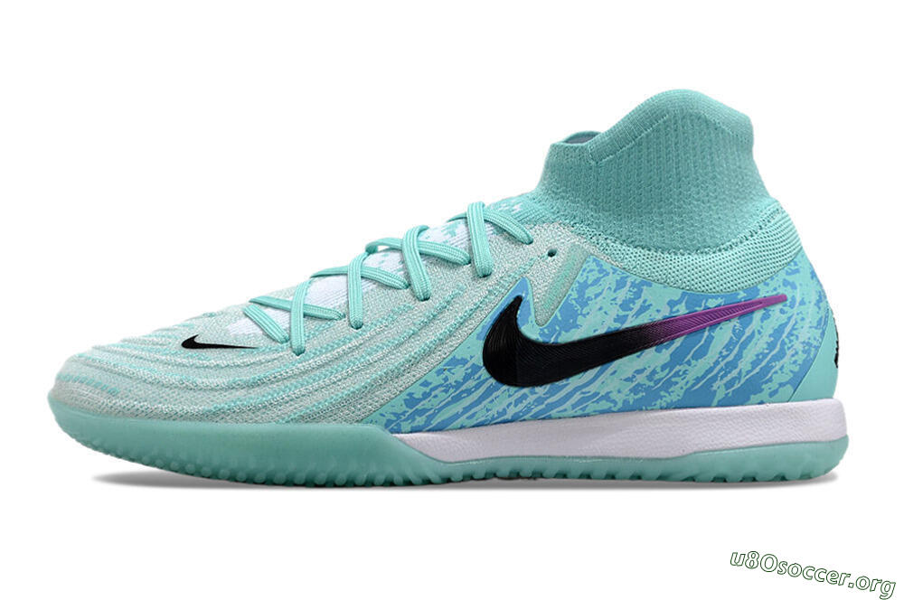 Nike Phantom Luna Elite NU IC Football Shoes - Jade/Black/Purple 3