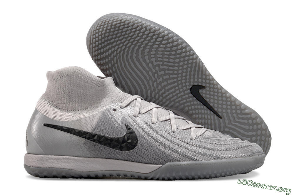 Nike Phantom Luna Elite NU IC Football Shoes - Grey/Black/White 2
