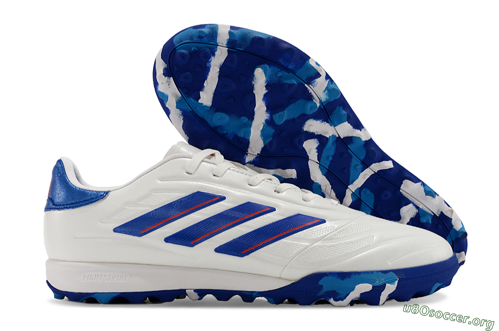 Adidas Copa Pure.3 TF Football Shoes - White/Blue/Red 2