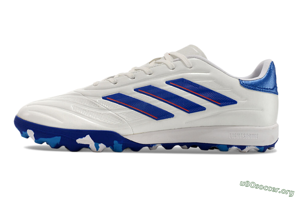 Adidas Copa Pure.3 TF Football Shoes - White/Blue/Red 3