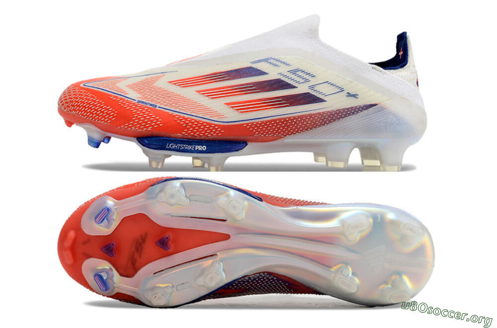 Adidas F50 Adizero FG Football Boots - Red/White/Blue 1