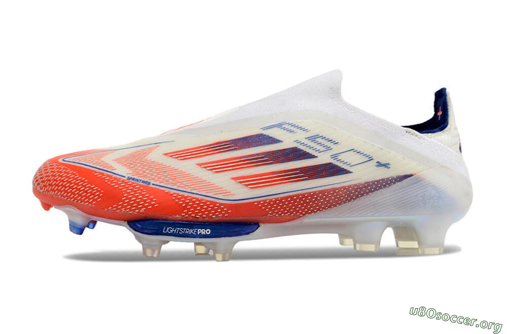 Adidas F50 Adizero FG Football Boots - Red/White/Blue 3