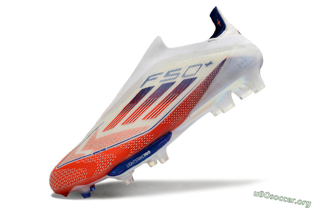 Adidas F50 Adizero FG Football Boots - Red/White/Blue 5