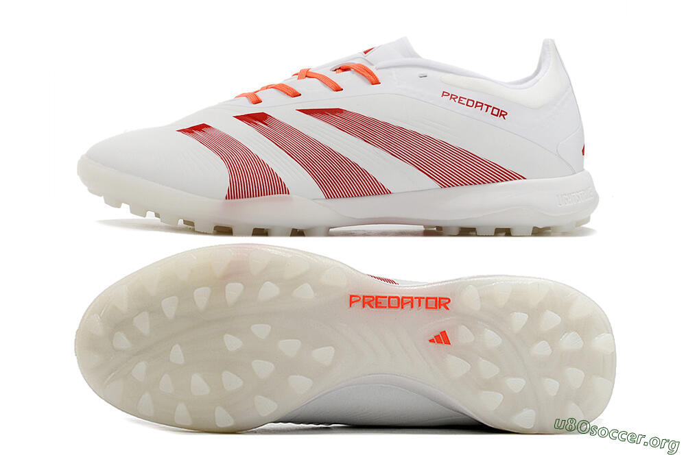 Adidas Predator 24 Elite TF Football Shoes - White/Red 1