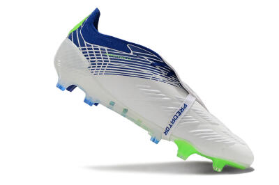 Adidas Predator Elite Foldover Tongue FG Football Boots - White/Blue/Green