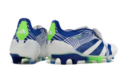 Adidas Predator Elite Foldover Tongue FG Football Boots - White/Blue/Green