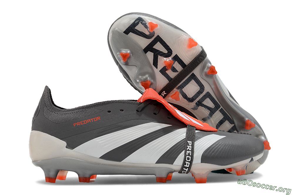 Adidas Predator Elite Foldover Tongue FG Football Boots - Grey/Red/White 2