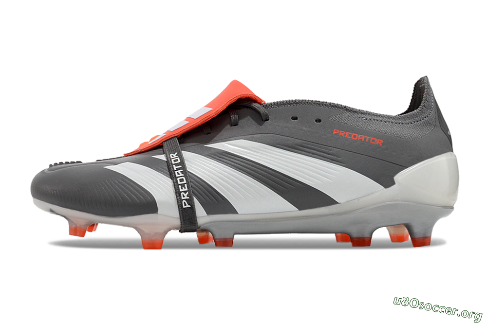 Adidas Predator Elite Foldover Tongue FG Football Boots - Grey/Red/White 3