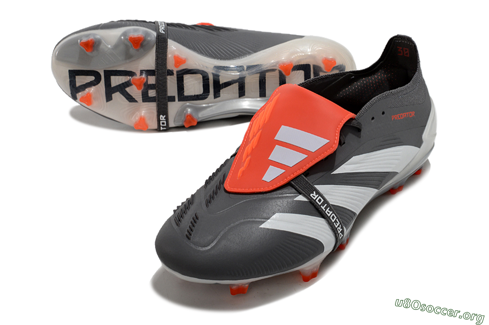 Adidas Predator Elite Foldover Tongue FG Football Boots - Grey/Red/White 0