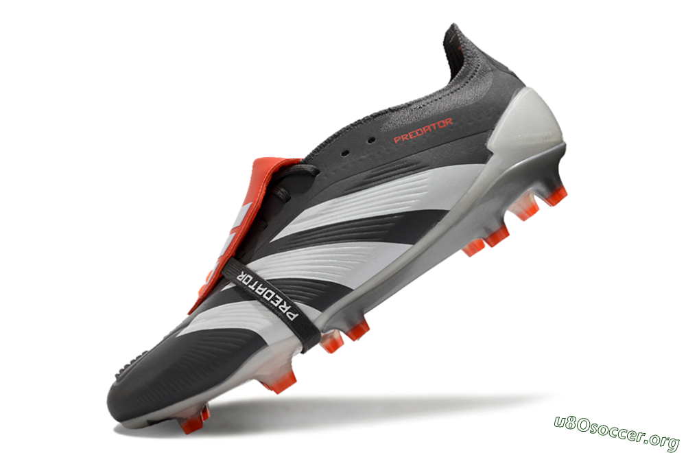 Adidas Predator Elite Foldover Tongue FG Football Boots - Grey/Red/White 5