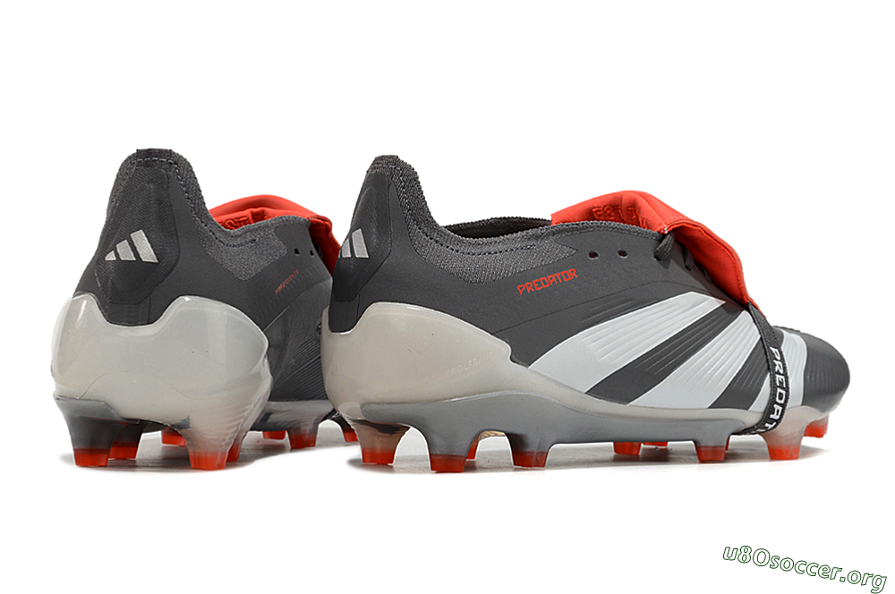 Adidas Predator Elite Foldover Tongue FG Football Boots - Grey/Red/White 6