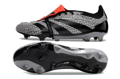 Adidas Predator Elite Foldover Tongue FG Football Boots - Silver/Black/Red