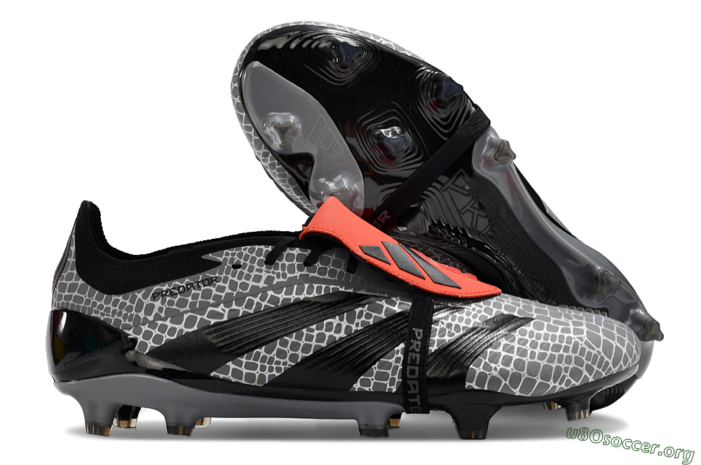 Adidas Predator Elite Foldover Tongue FG Football Boots - Silver/Black/Red 2