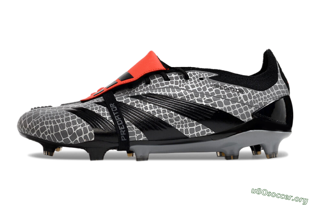 Adidas Predator Elite Foldover Tongue FG Football Boots - Silver/Black/Red 3