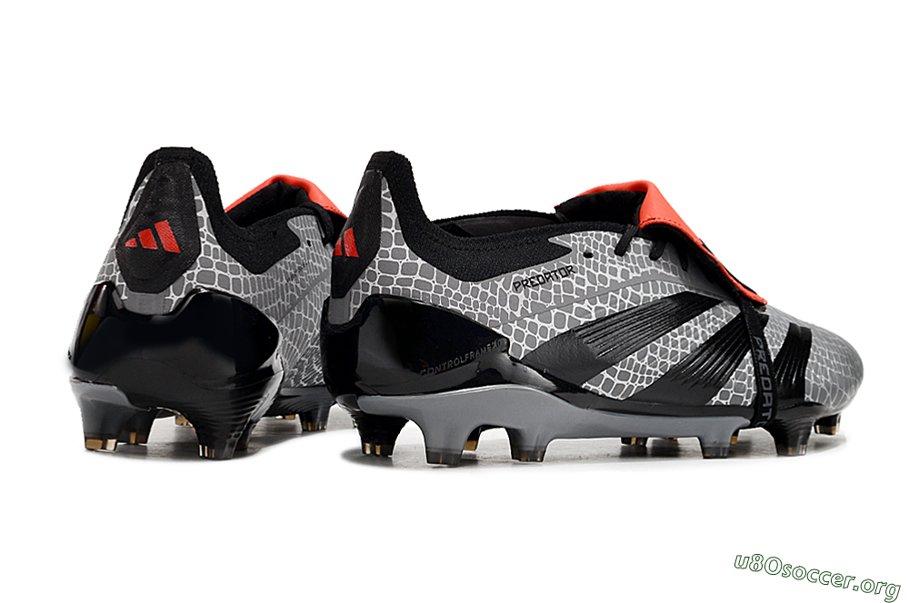 Adidas Predator Elite Foldover Tongue FG Football Boots - Silver/Black/Red 6