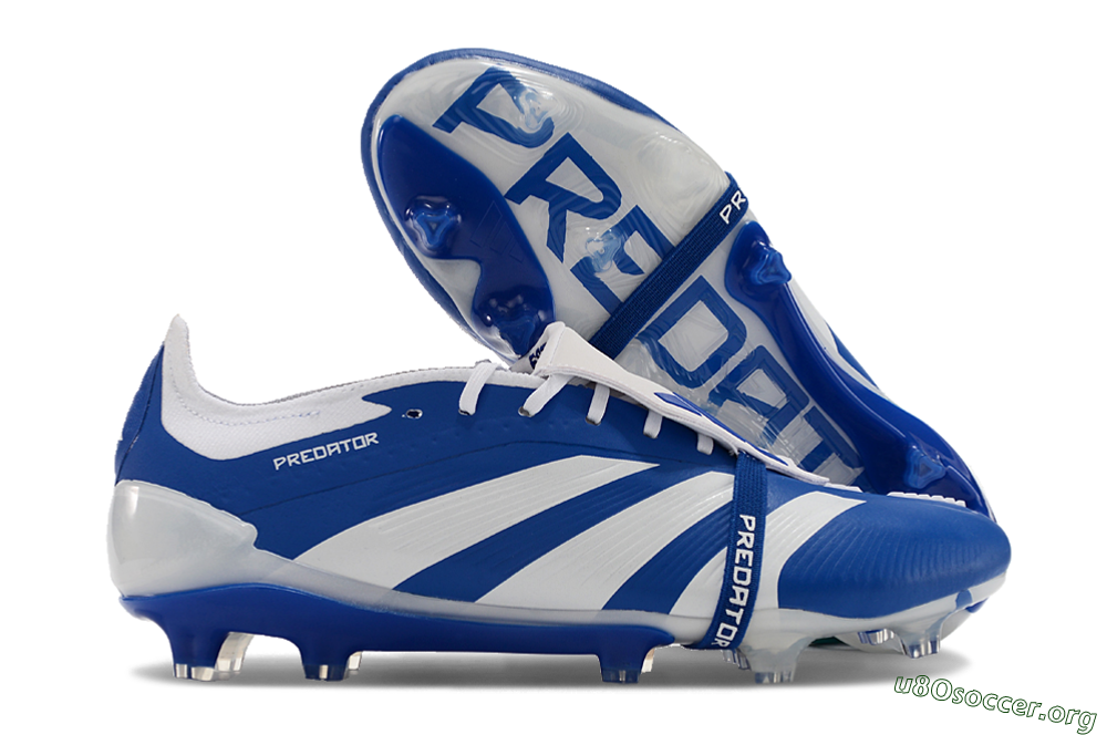 Adidas Predator Elite Foldover Tongue FG Football Boots - Blue/white/Beige 2