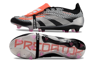 Adidas Predator Accuracy+ FG Football Boots - White/Red/Silver