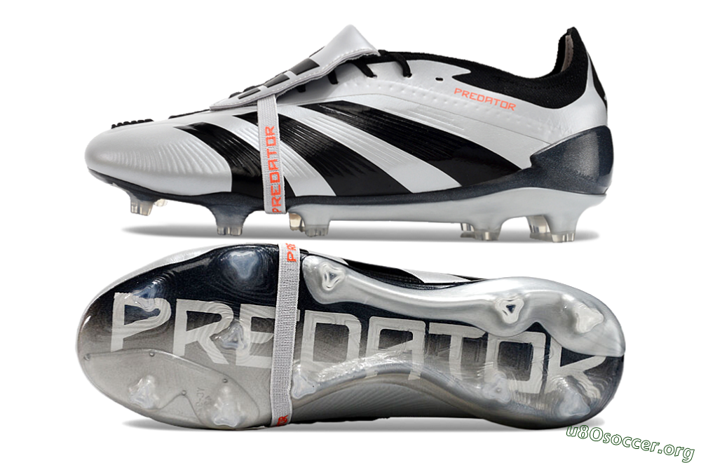 Adidas Predator Elite Foldover Tongue FG Football Boots - Silver/Black/Red 1