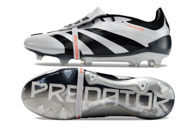 Adidas Predator Elite Foldover Tongue FG Football Boots - Silver/Black/Red