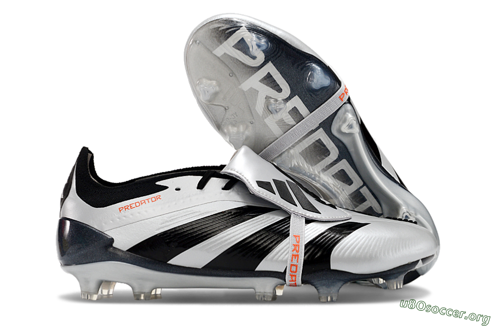 Adidas Predator Elite Foldover Tongue FG Football Boots - Silver/Black/Red 2