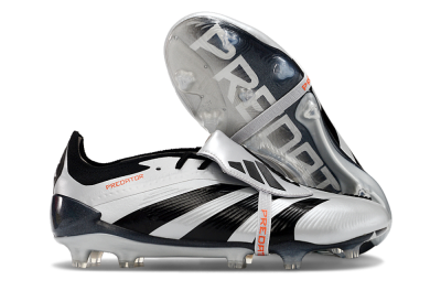 Adidas Predator Elite Foldover Tongue FG Football Boots - Silver/Black/Red