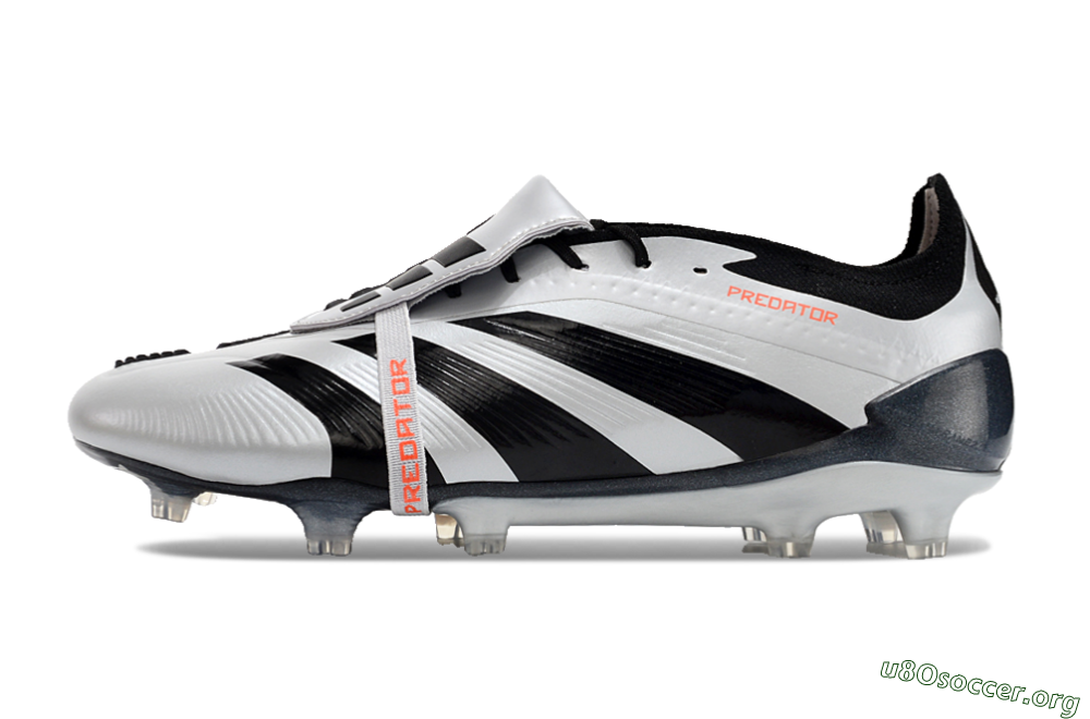 Adidas Predator Elite Foldover Tongue FG Football Boots - Silver/Black/Red 3
