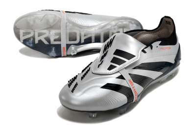 Adidas Predator Elite Foldover Tongue FG Football Boots - Silver/Black/Red