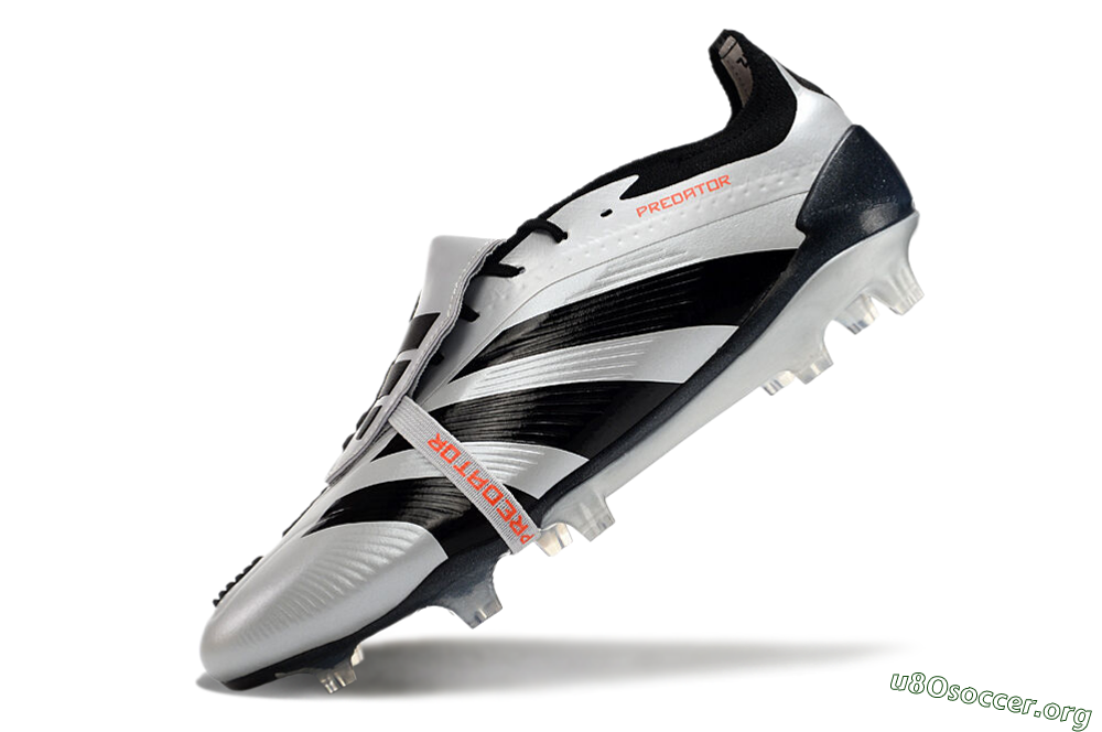 Adidas Predator Elite Foldover Tongue FG Football Boots - Silver/Black/Red 5