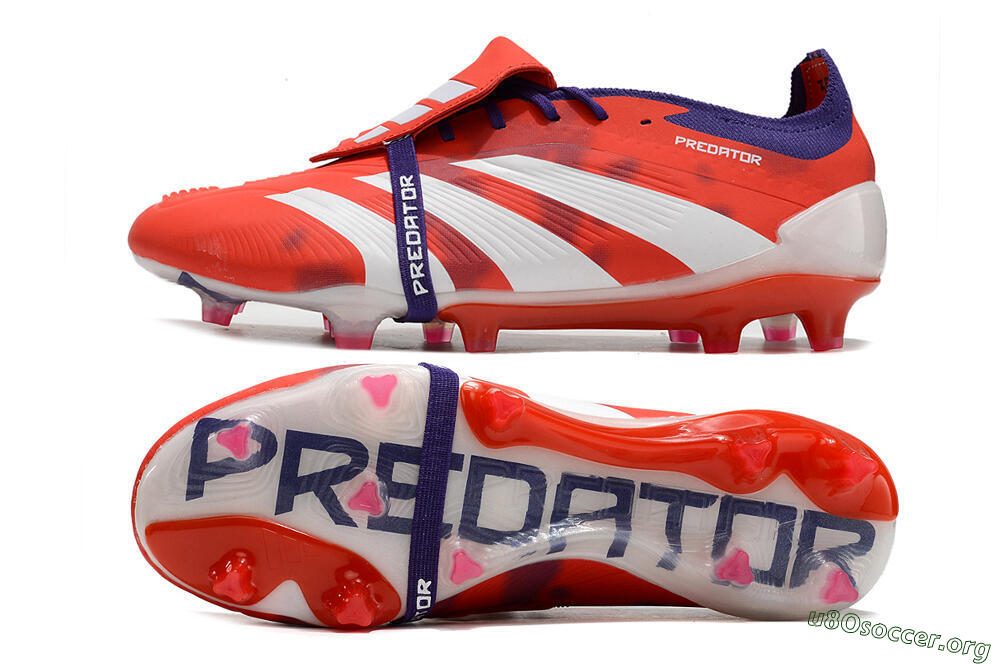 Adidas Predator Elite Foldover Tongue FG Football Boots - Red/White/Black 1