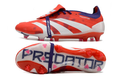 Adidas Predator Elite Foldover Tongue FG Football Boots - Red/White/Black