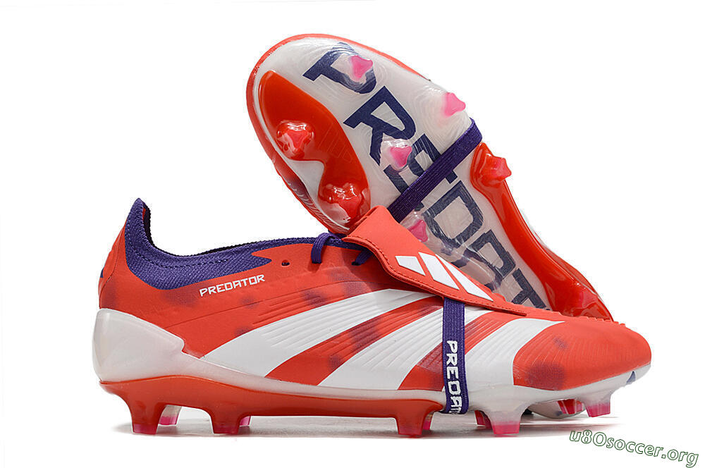 Adidas Predator Elite Foldover Tongue FG Football Boots - Red/White/Black 2
