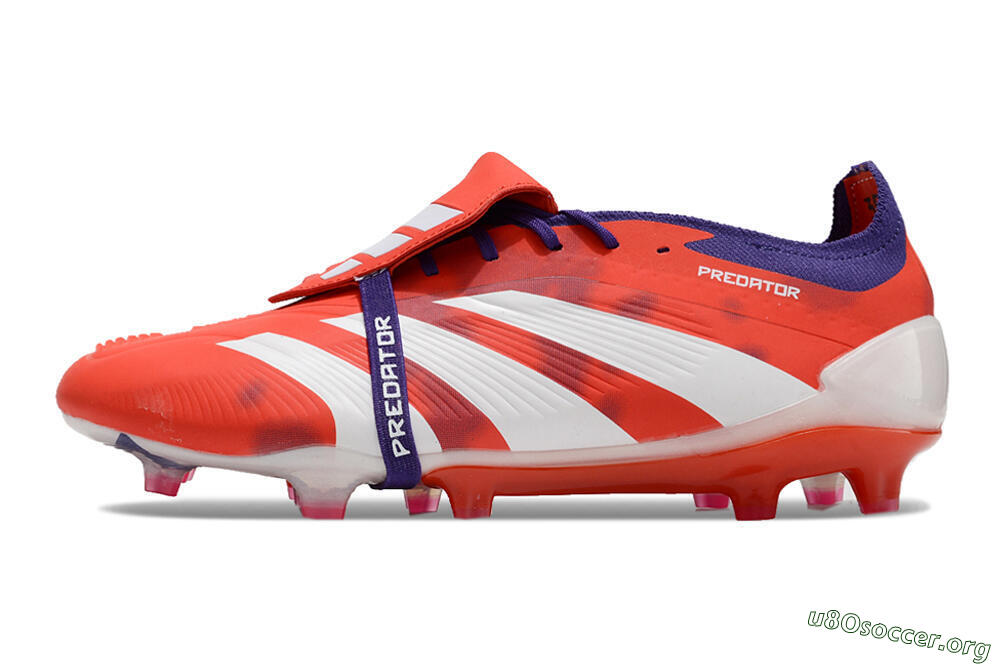 Adidas Predator Elite Foldover Tongue FG Football Boots - Red/White/Black 3