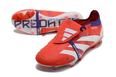 Adidas Predator Elite Foldover Tongue FG Football Boots - Red/White/Black