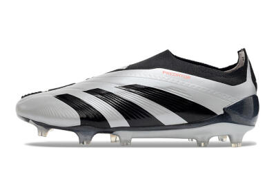 Adidas Predator Accuracy+ Laceless FG Football Boots - Silver/Black