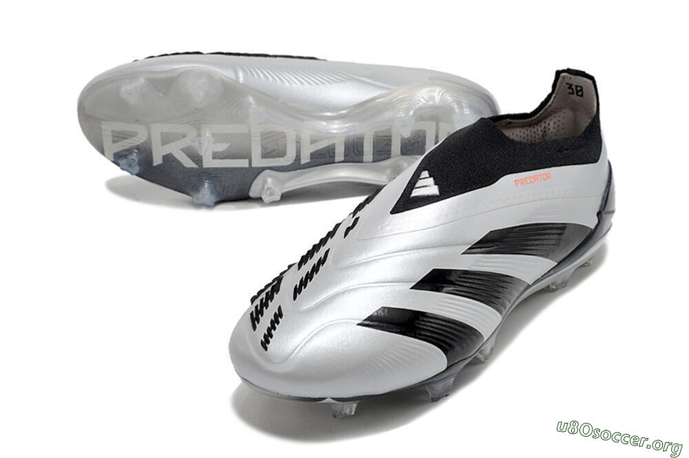 Adidas Predator Accuracy+ Laceless FG Football Boots - Silver/Black 0