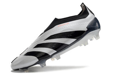 Adidas Predator Accuracy+ Laceless FG Football Boots - Silver/Black