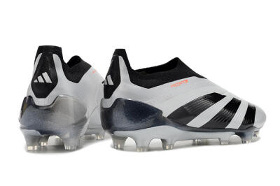 Adidas Predator Accuracy+ Laceless FG Football Boots - Silver/Black