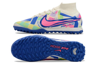 Nike Air Zoom Mercurial Superfly 9 Elite TF Football Shoes - White/Rainbow