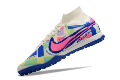 Nike Air Zoom Mercurial Superfly 9 Elite TF Football Shoes - White/Rainbow