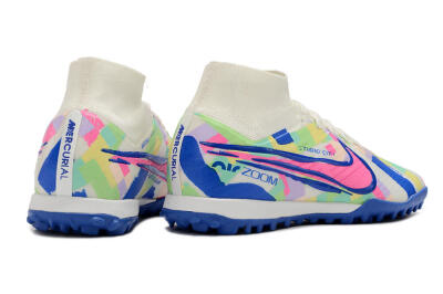 Nike Air Zoom Mercurial Superfly 9 Elite TF Football Shoes - White/Rainbow