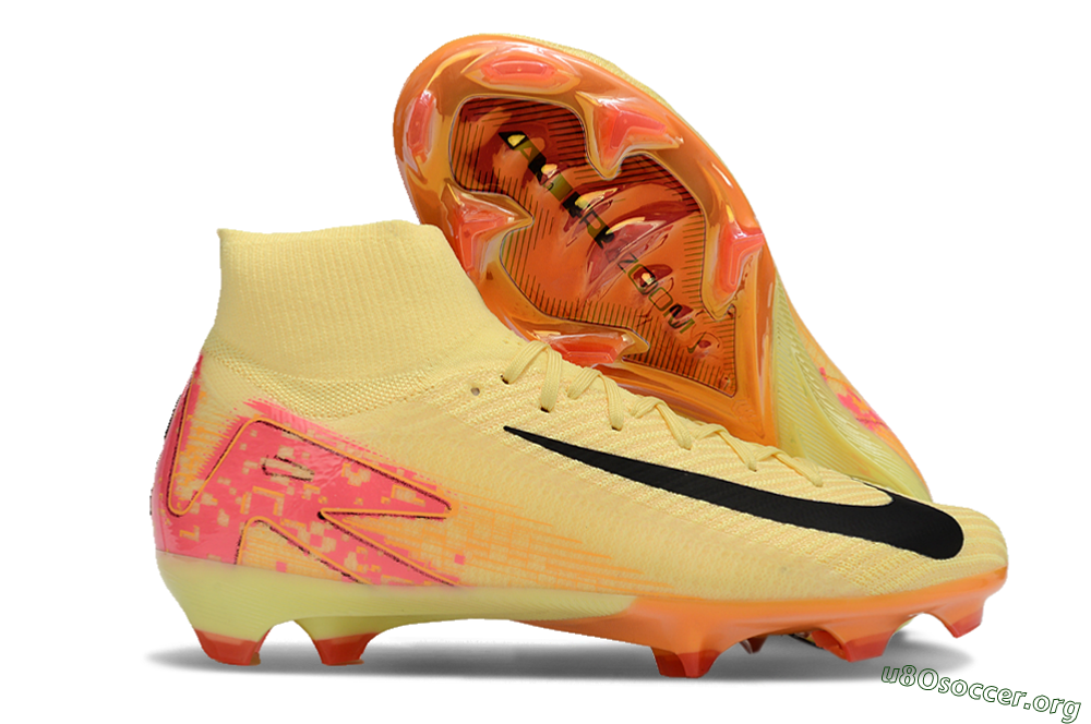 Nike Air Zoom Mercurial Superfly 10 Elite FG Football Boots - Yellow/Black/Pink/Gold 2