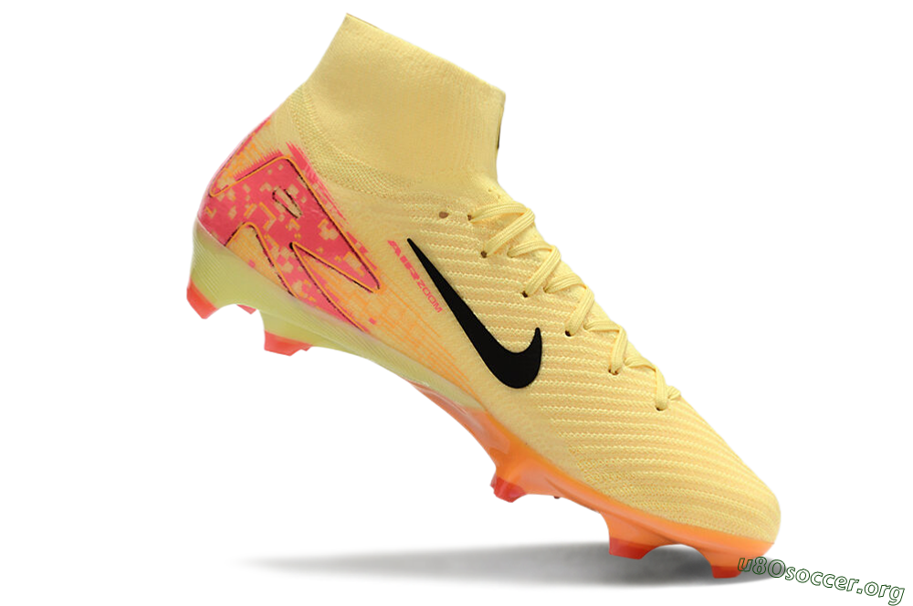 Nike Air Zoom Mercurial Superfly 10 Elite FG Football Boots - Yellow/Black/Pink/Gold 4