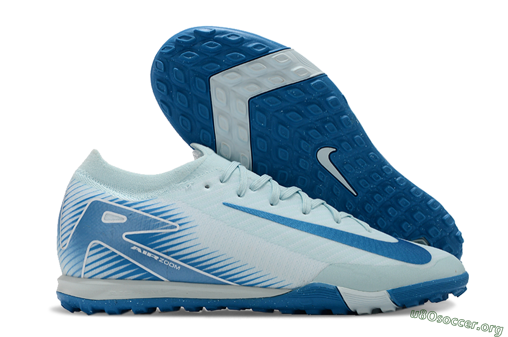 Nike Air Zoom Mercurial Vapor 16 Elite TF Football Shoes - Jade/Beige/Blue 2