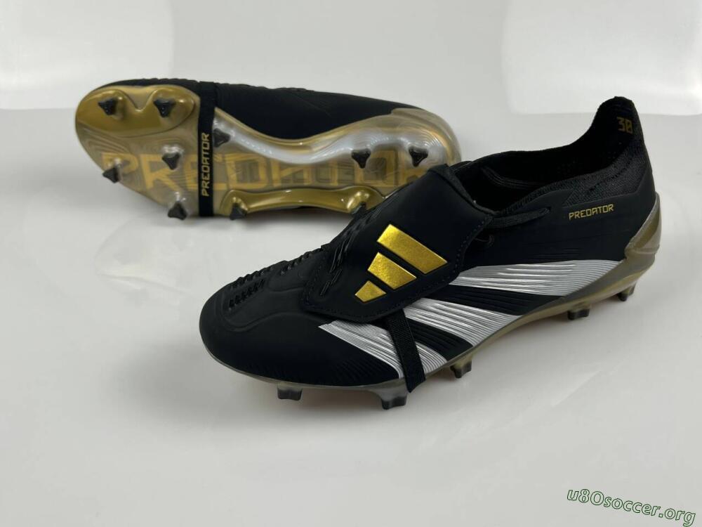 Adidas Predator Elite Foldover Tongue FG Football Boots - Black/White/Gold
