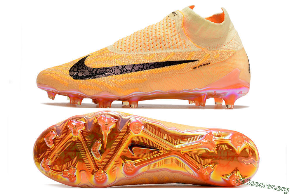 Nike Phantom GX Elite DF Link Blaze Pack FG Football Boots - Citron Tint/Burgundy Crush 1